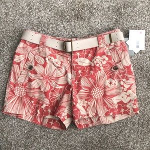 Liz Claiborne Desert Oasis Sloane Belted Shorts size 12